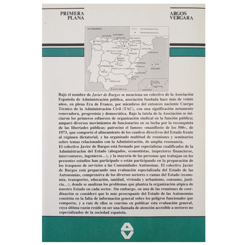 SPAIN: FOR A FEDERAL STATE. Burgos, Javier de