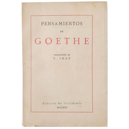 PENSAMIENTOS DE GOETHE