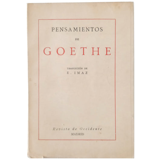 GOETHE'S THOUGHTS