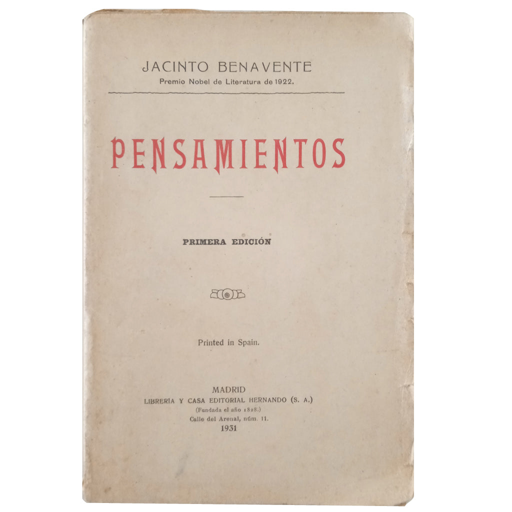 THOUGHTS. Benavente, Jacinto