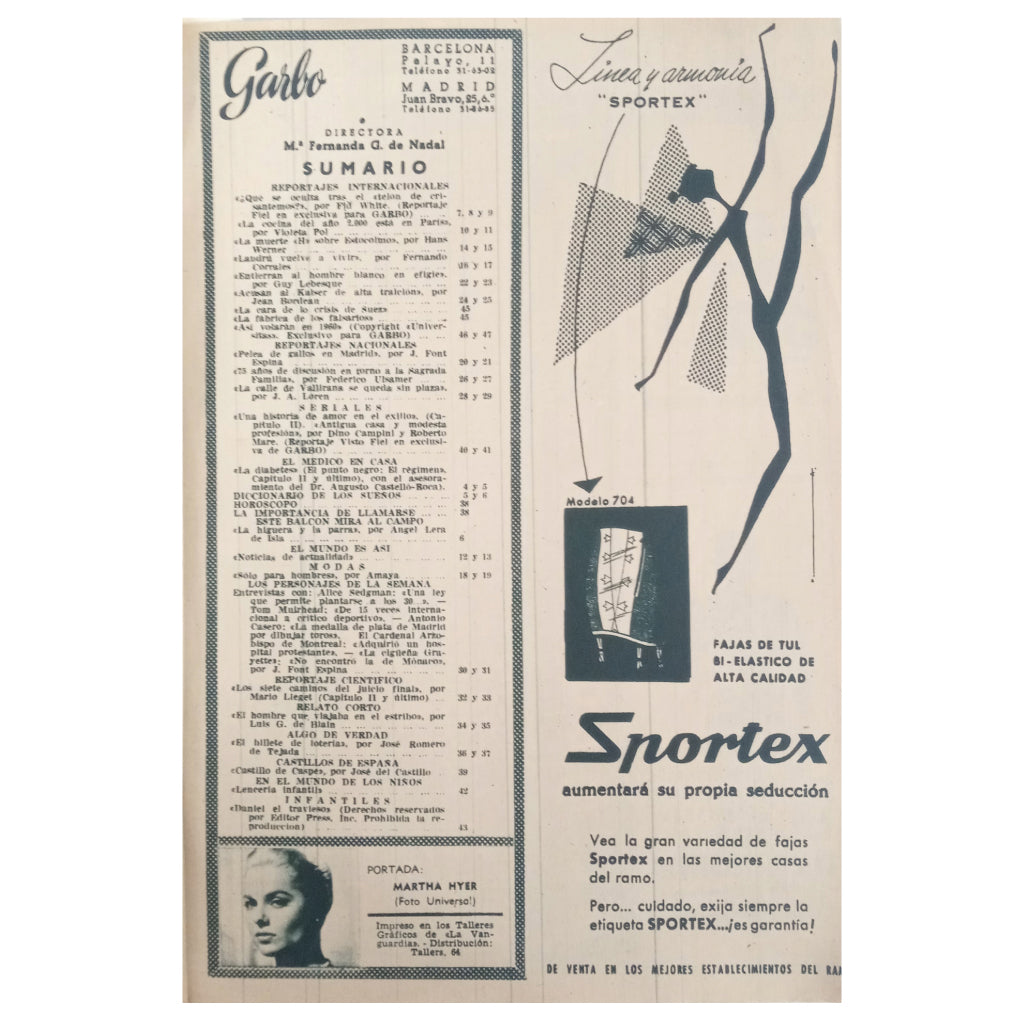 GARBO Nº 210. Año IV. 23 de Marzo de 1957