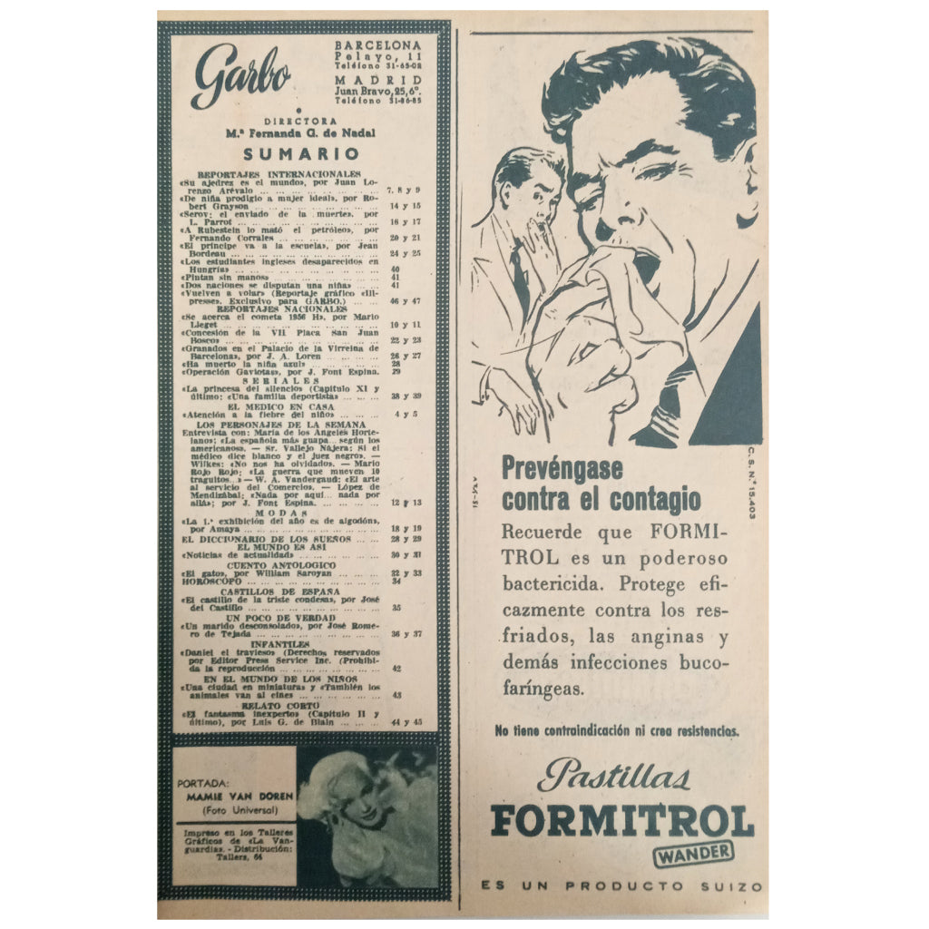 GARBO Nº 204. Año V. 9 de febrero de 1957