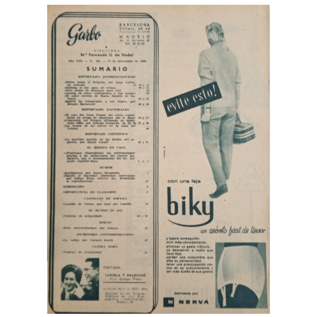 GARBO Nº 405. Año VIII. 17 de diciembre de 1960
