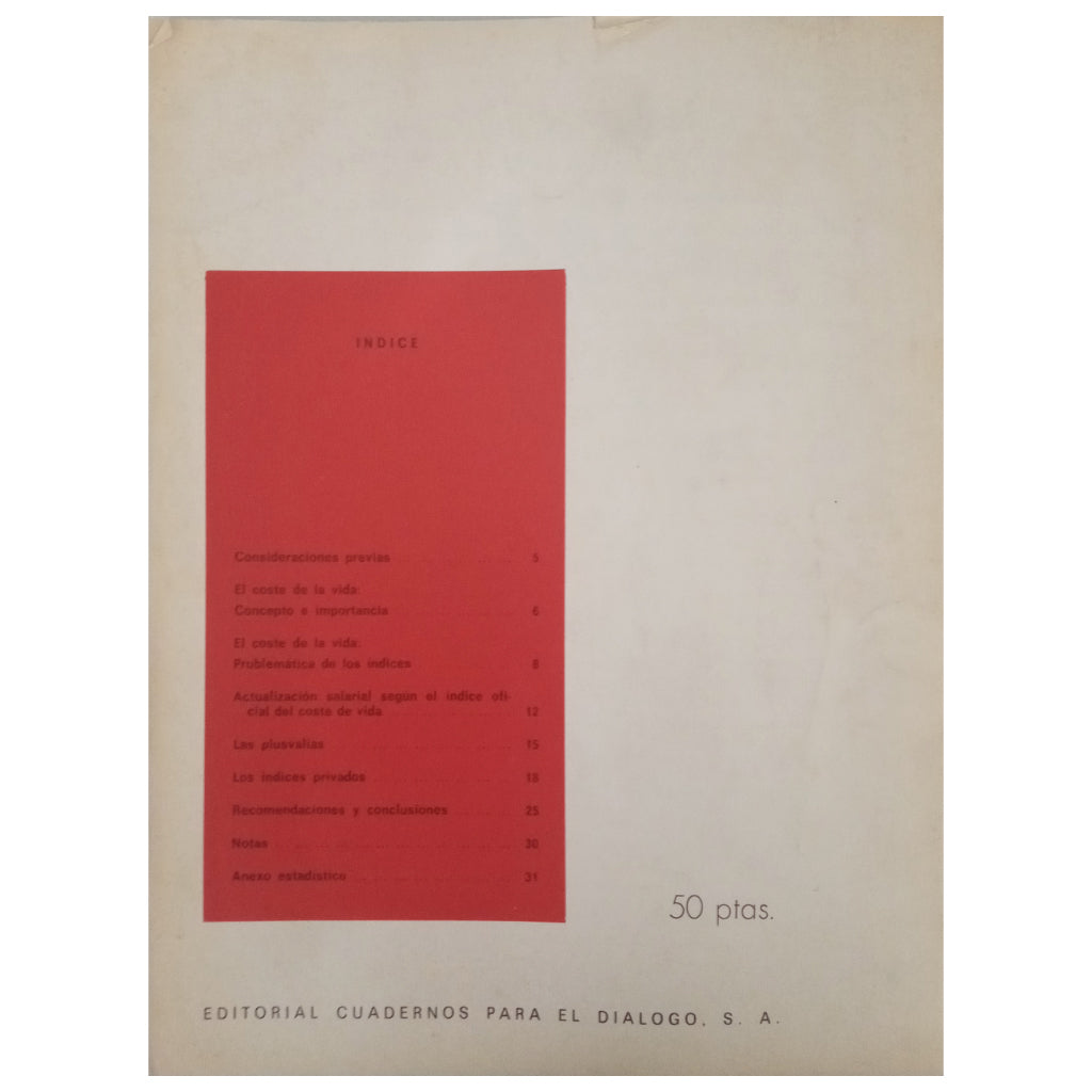 LOS SUPLEMENTOS Nº 67: PRECIOS, SALARIOS E INFLACIÓN EN ESPAÑA. Iglesias Fernández, José