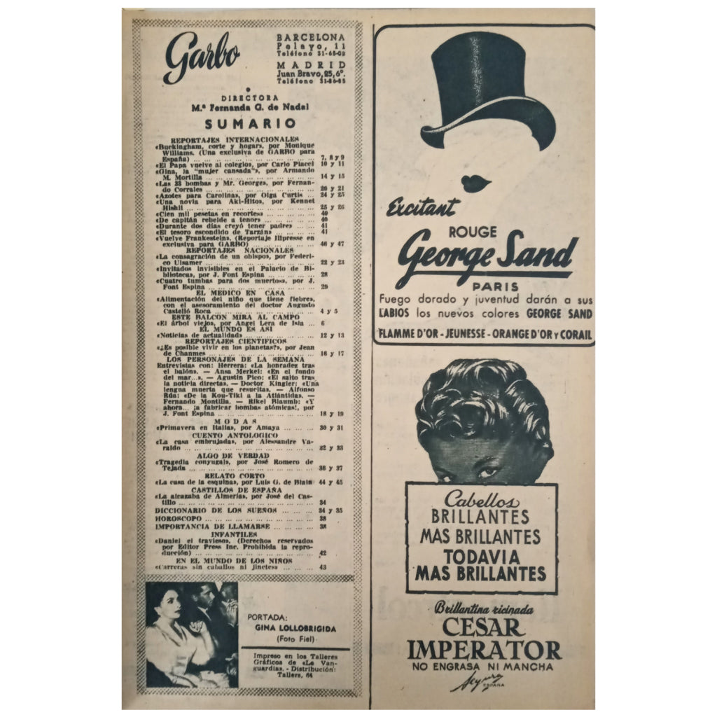 GARBO Nº 205. Año V. 16 de febrero de 1957