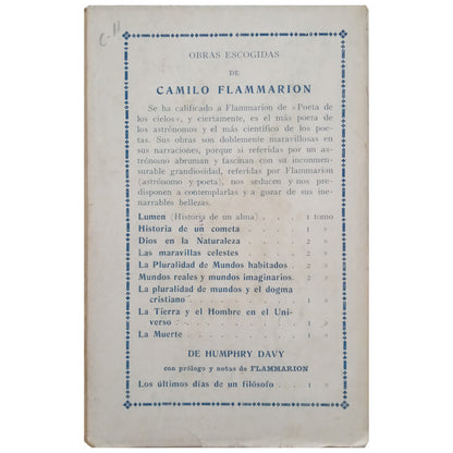 HISTORIA DE UN COMETA. La vida universal y eterna. Flammarion, Camilo