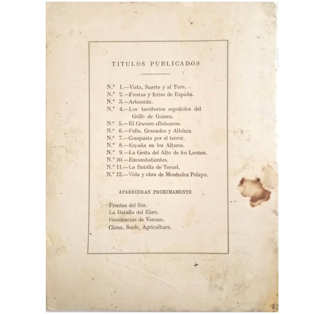 SPANISH TOPICS Nº 12: LIFE AND WORK OF MENÉNDEZ Y PELAYO. González Piedra, Juan