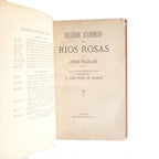 DISCURSOS ACADÉMICOS Y OTROS TRABAJOS. Ríos Rosas, Antonio de los