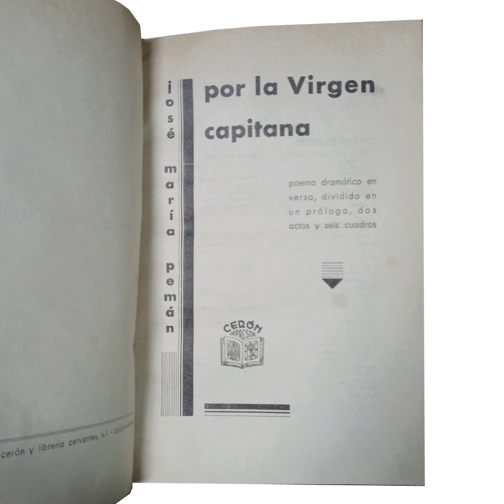 POR LA VIRGEN CAPITANA. Pemán, José María