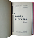 LA SANTA VIRREINA. Poema Dramático. Pemán, José María