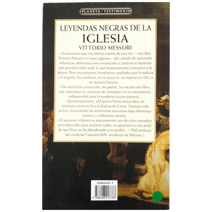 LEYENDAS NEGRAS DE LA IGLESIA. Messori, Vittorio