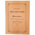FERRO-CARRILES DE ALMANSA A VALENCIA Y TARRAGONA. Memorandum. La Comisión de Obligacionistas