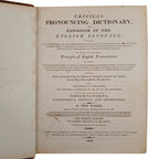 A CRITICAL PRONOUNCING DICTIONARY AND EXPOSITOR OF THE ENGLISH LANGUAGE. Walker, John