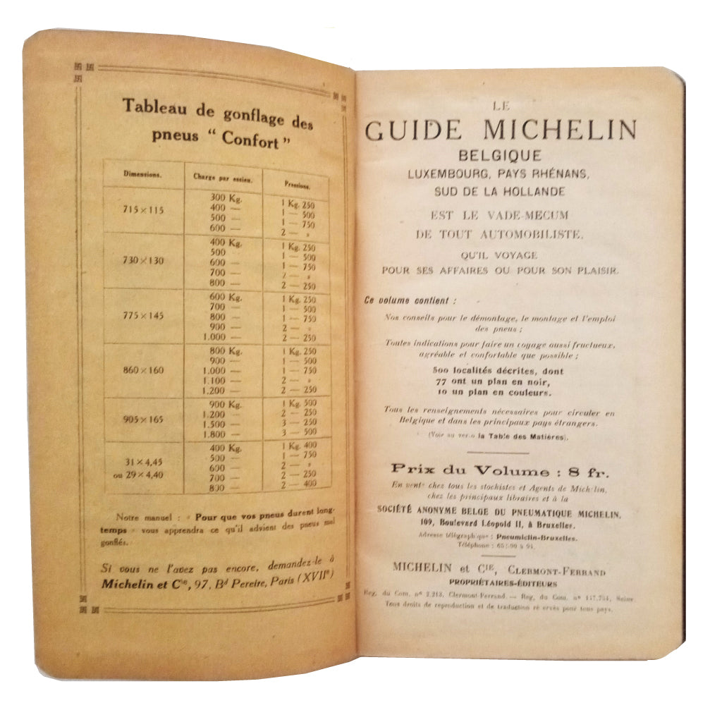 BELGIQUE, LUXEMBOURG, PAYS RHÉNANS, SUD DE LA HOLLANDE. Guide Michelin
