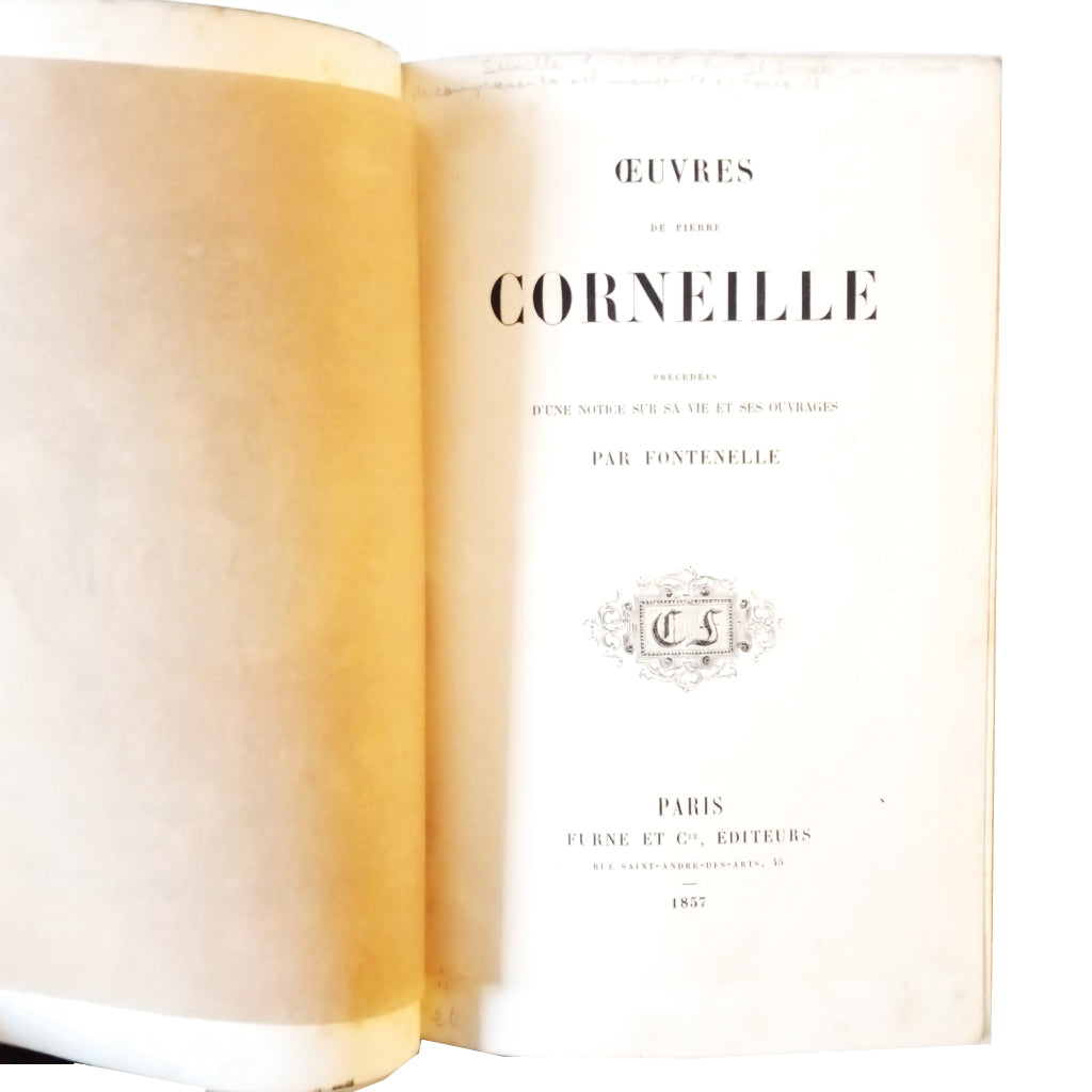 OEUVRES DE PIERRE CORNEILLE PRÉCÉDÉES D´UNE NOTICE SUR SA VIE ET SES OUVRAGES PAR FONTENELLE