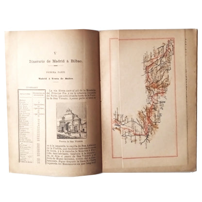 RAILWAY ITINERARIES: FROM MADRID TO BILBAO AND DURANGO. Valverde y Álvarez, Emilio