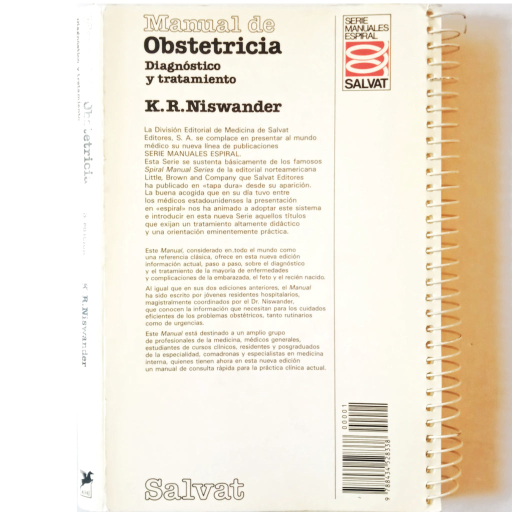 MANUAL DE OBSTETRICIA. Diagnostico y tratamiento. Niswander, K.R.