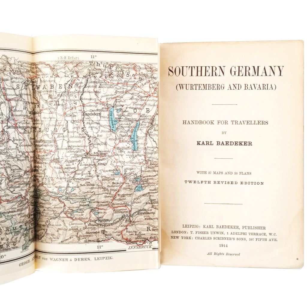 SOUTHERN GERMANY. Wurtemberg and Bavaria. Baedeker, Karl