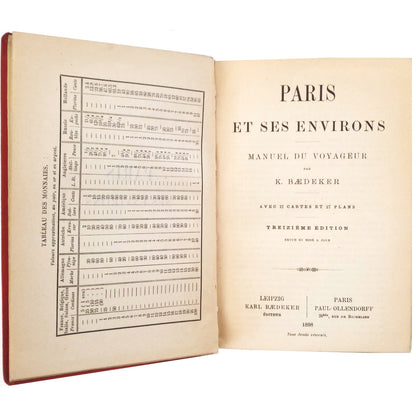 PARIS ET SES ENVIRONS. Baedeker, Karl