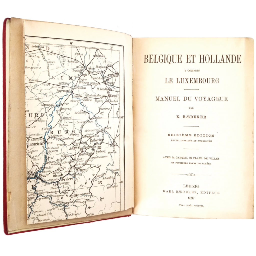 BELGIQUE ET HOLLANDE. Manuel du voyageur. Baedeker, Karl