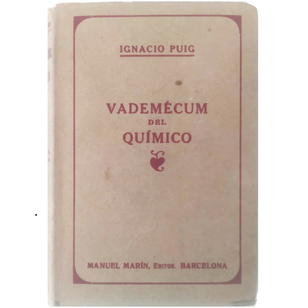 VADEMÉCUM DEL QUÍMICO. Puig, Ignacio